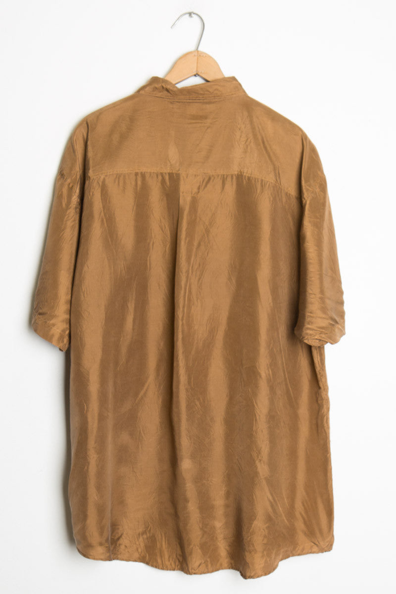Brown Silk Shirt