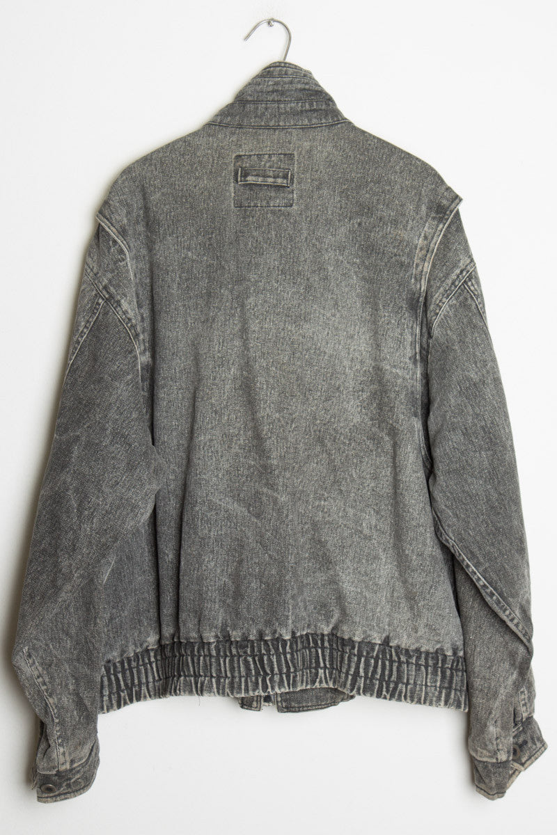 Faded Black Denim Coat