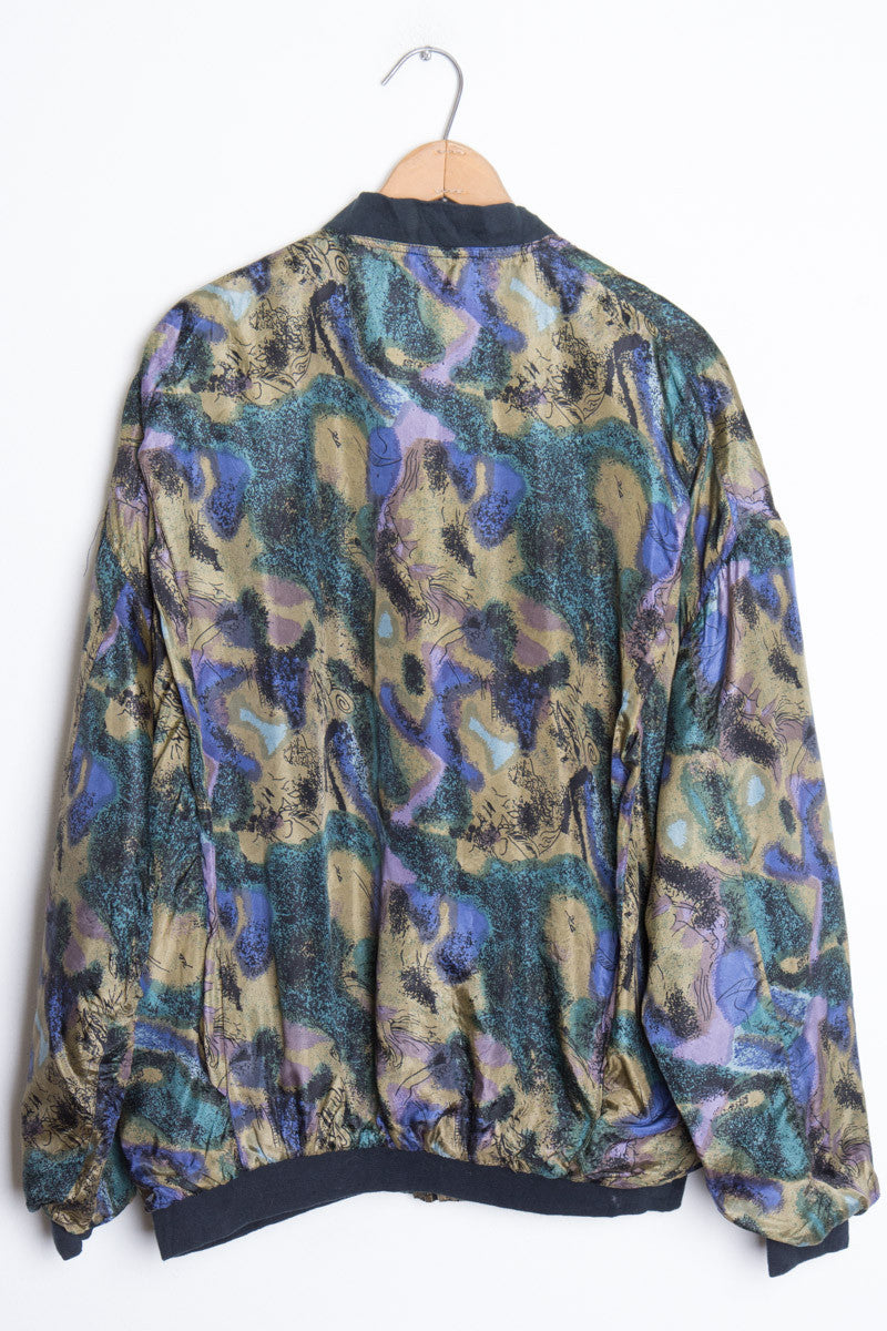 90s Silk Bomber Jacket