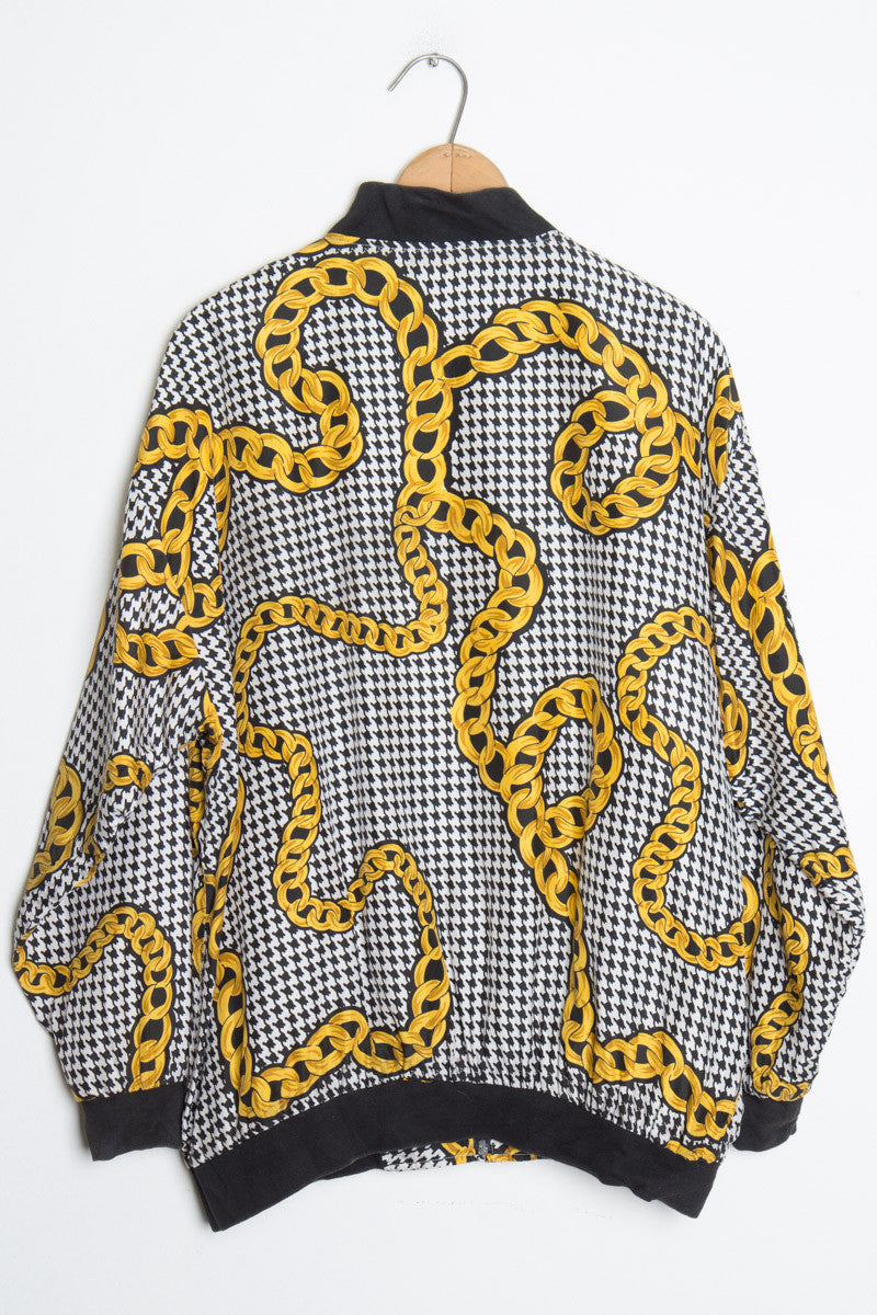 Gold Chain Bomber Jacket 1