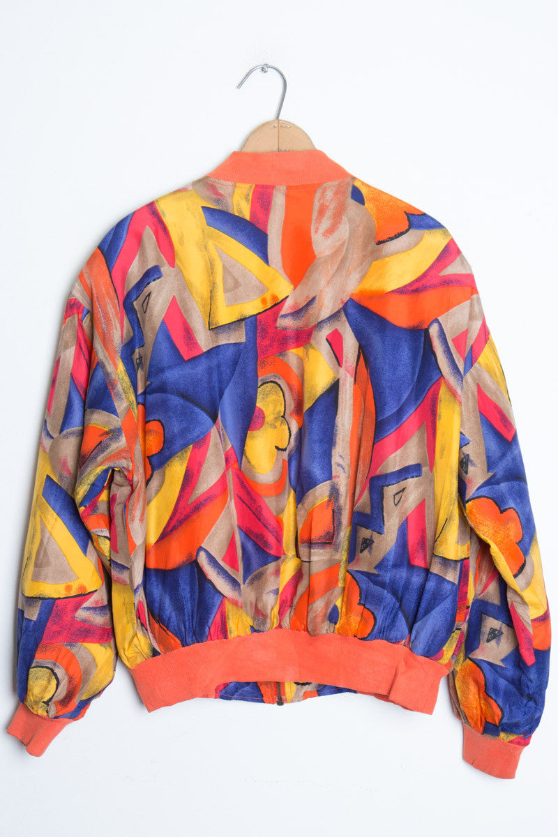 Orange 90s Bomber Jacket