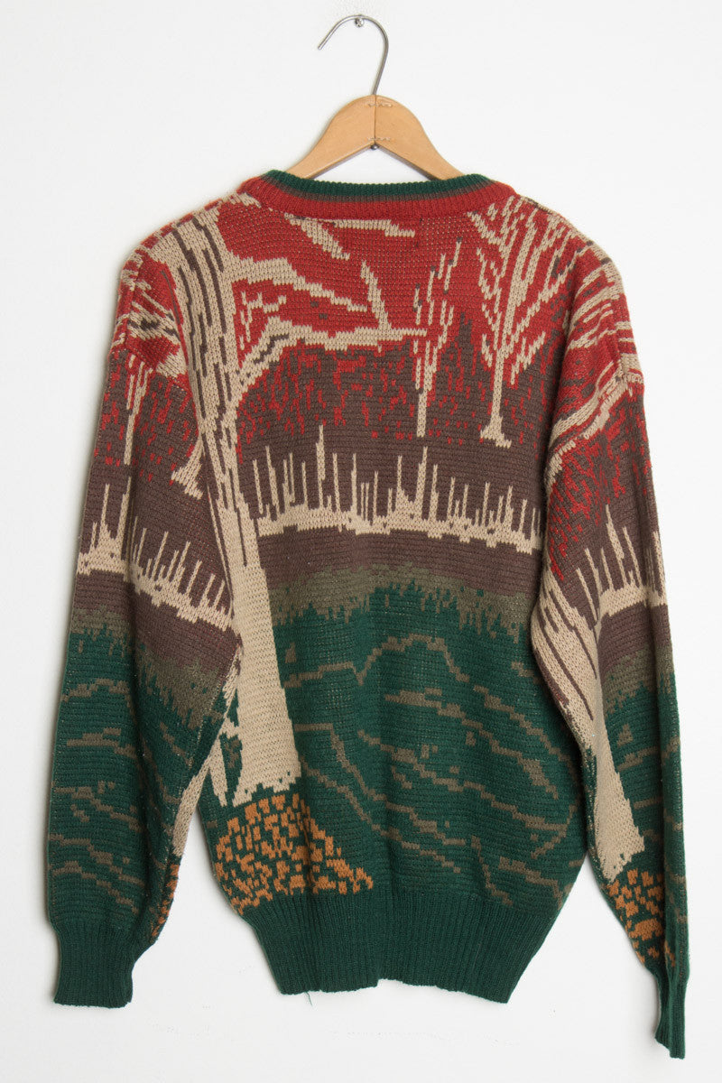 Embroidered Deer Knit Sweater