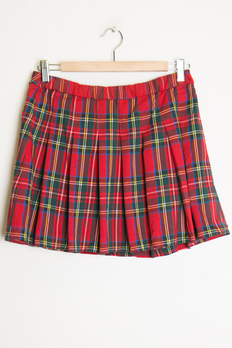 Mini Red Plaid Kilt