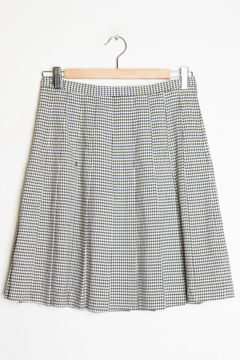 Black & White Pleated Skirt