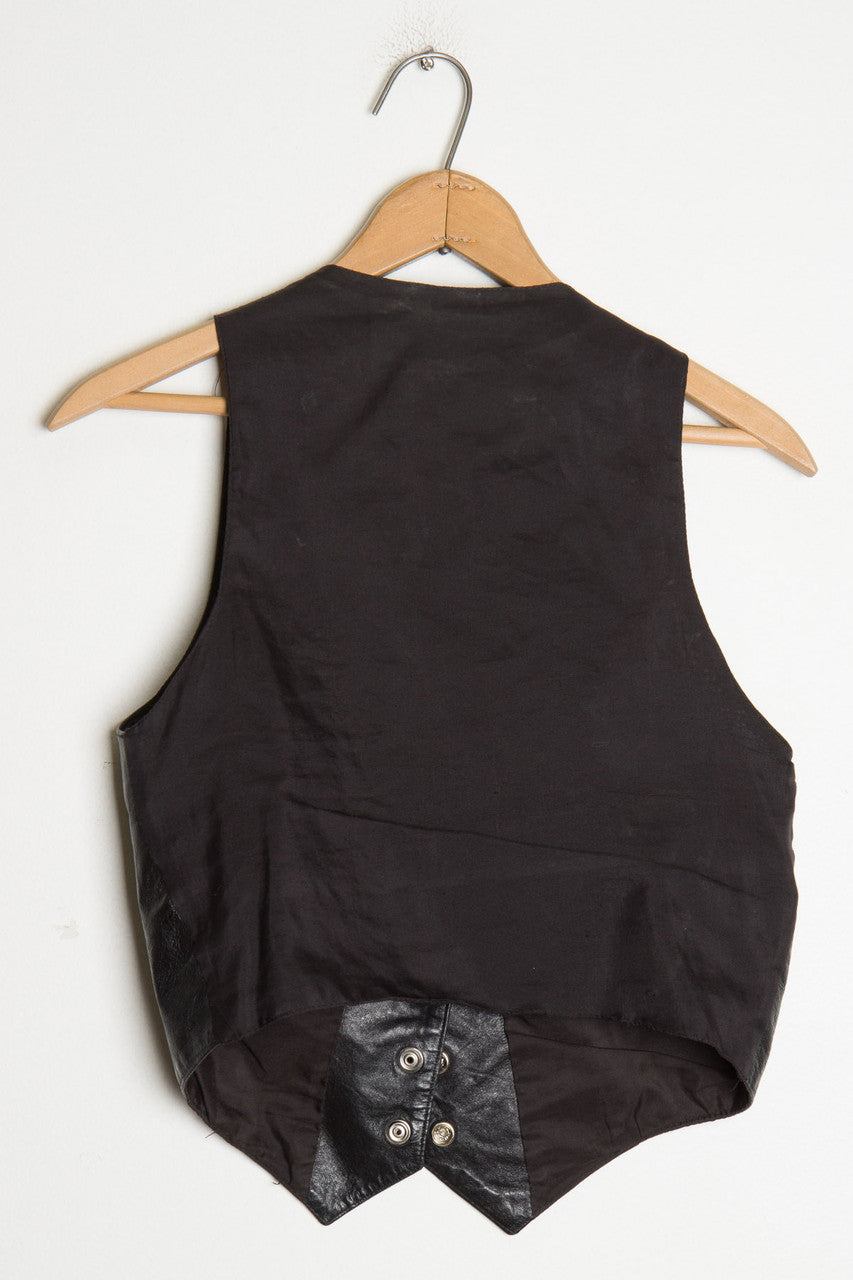 Black Leather Vest