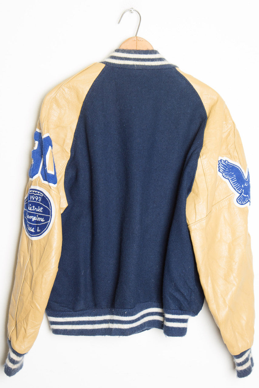 Vintage Tan/Navy Letterman Jacket