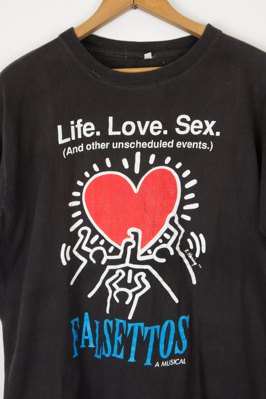 1992 Falsettos Musical w/ K.Haring Graphic (Black)