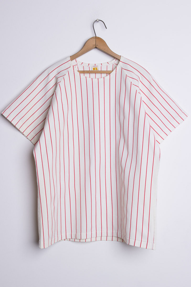 Red Pin Strip Baseball Jersey