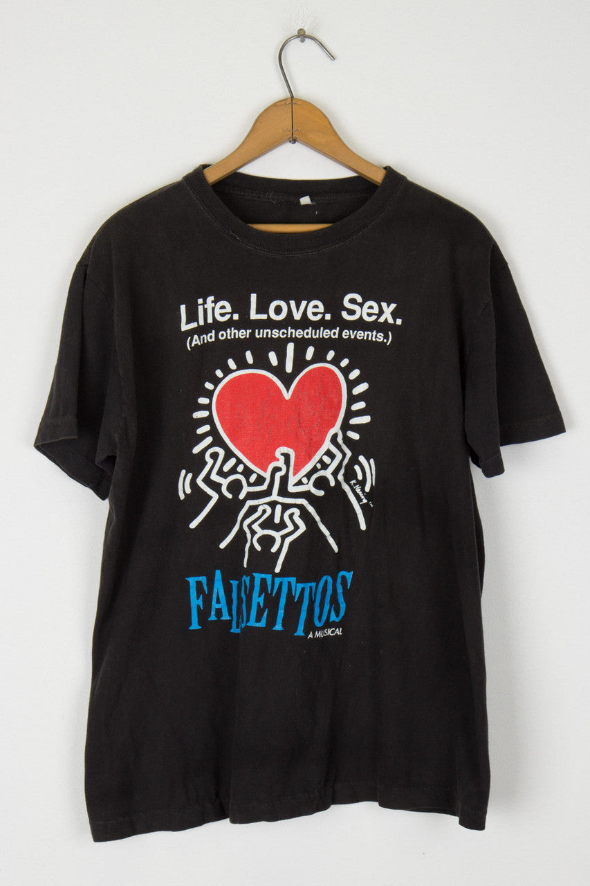 1992 Falsettos Musical w/ K.Haring Graphic (Black)