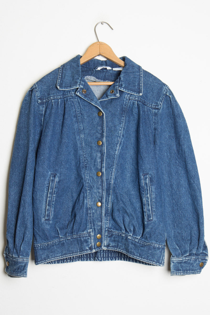 Button Snap Denim Jacket