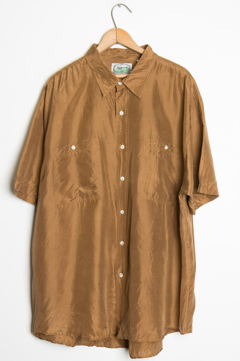 Brown Silk Shirt