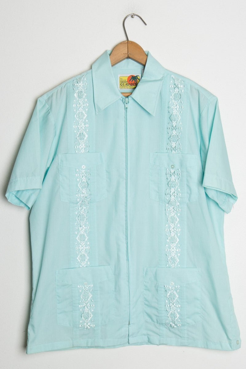 Sky Blue Guayabera Shirt