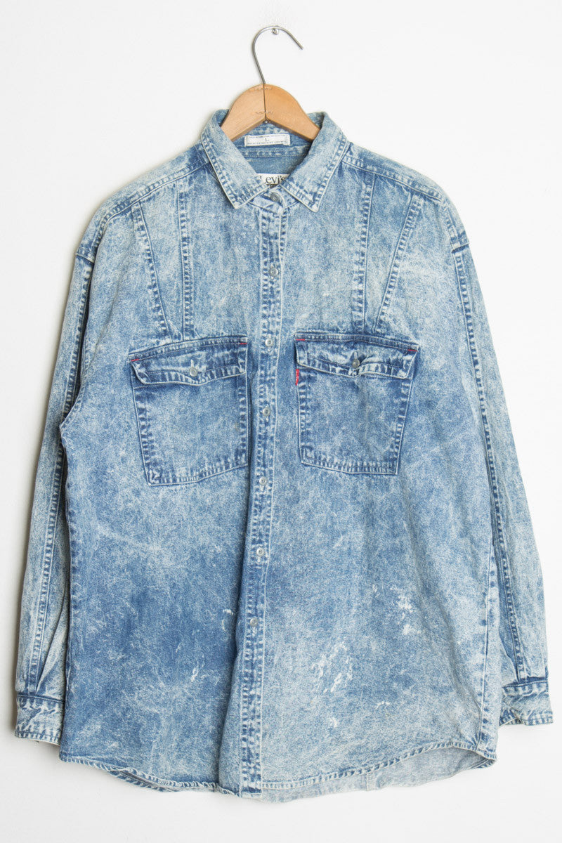 Acid Washed Levi Work Shirt