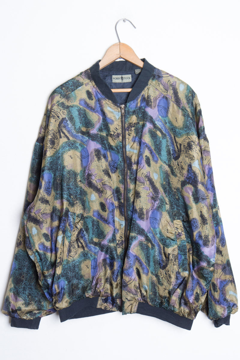 90s Silk Bomber Jacket