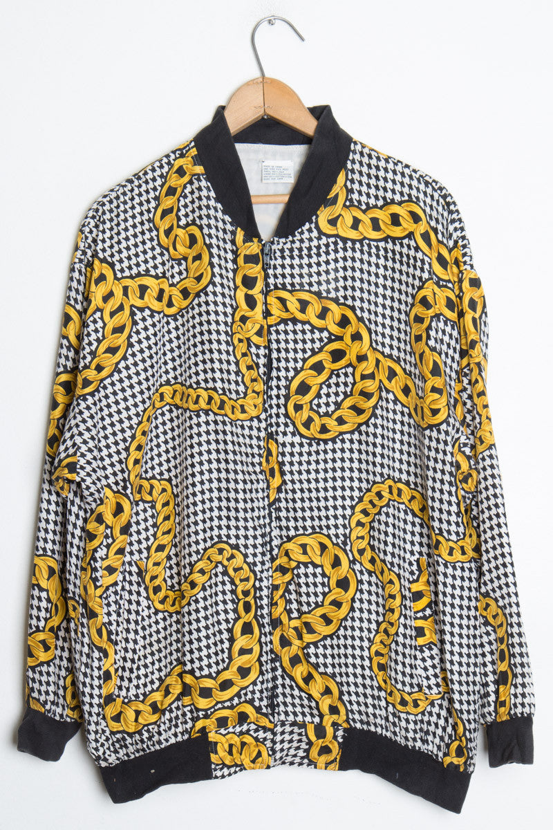 Gold Chain Bomber Jacket 1