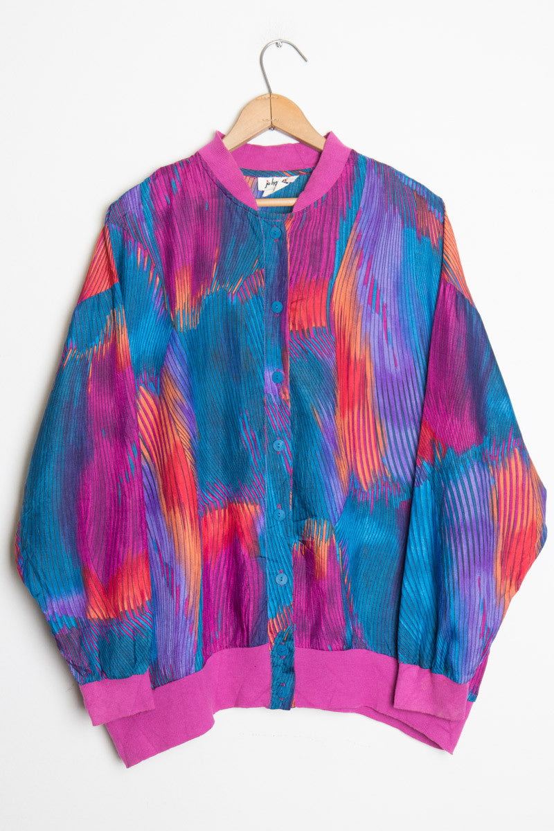 Button Front Bomber Jacket