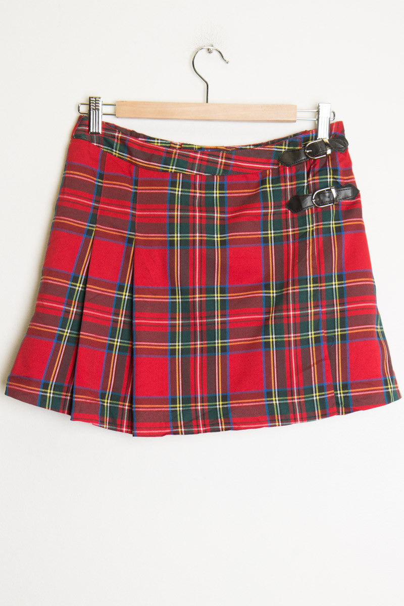 Mini Red Plaid Kilt