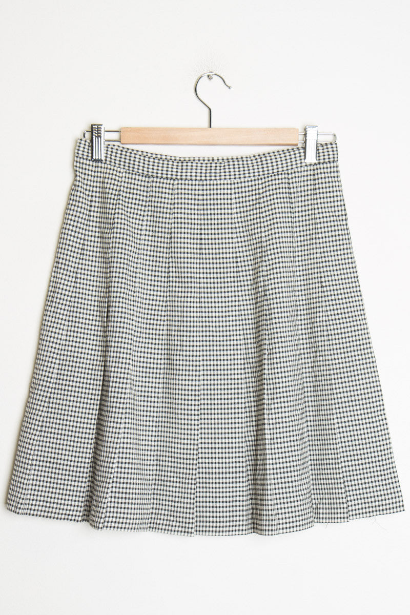 Black & White Pleated Skirt