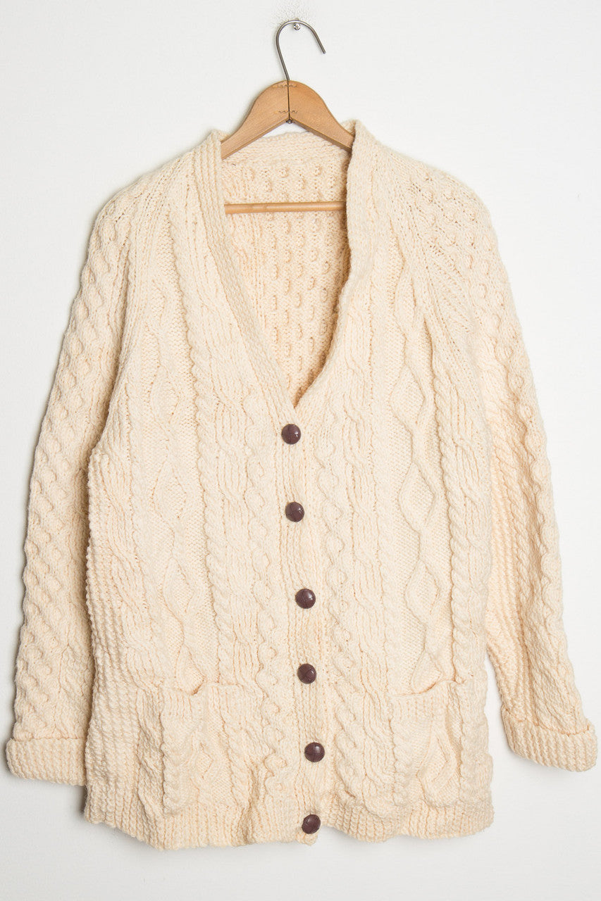 Hand Knit Irish Fisherman Sweater