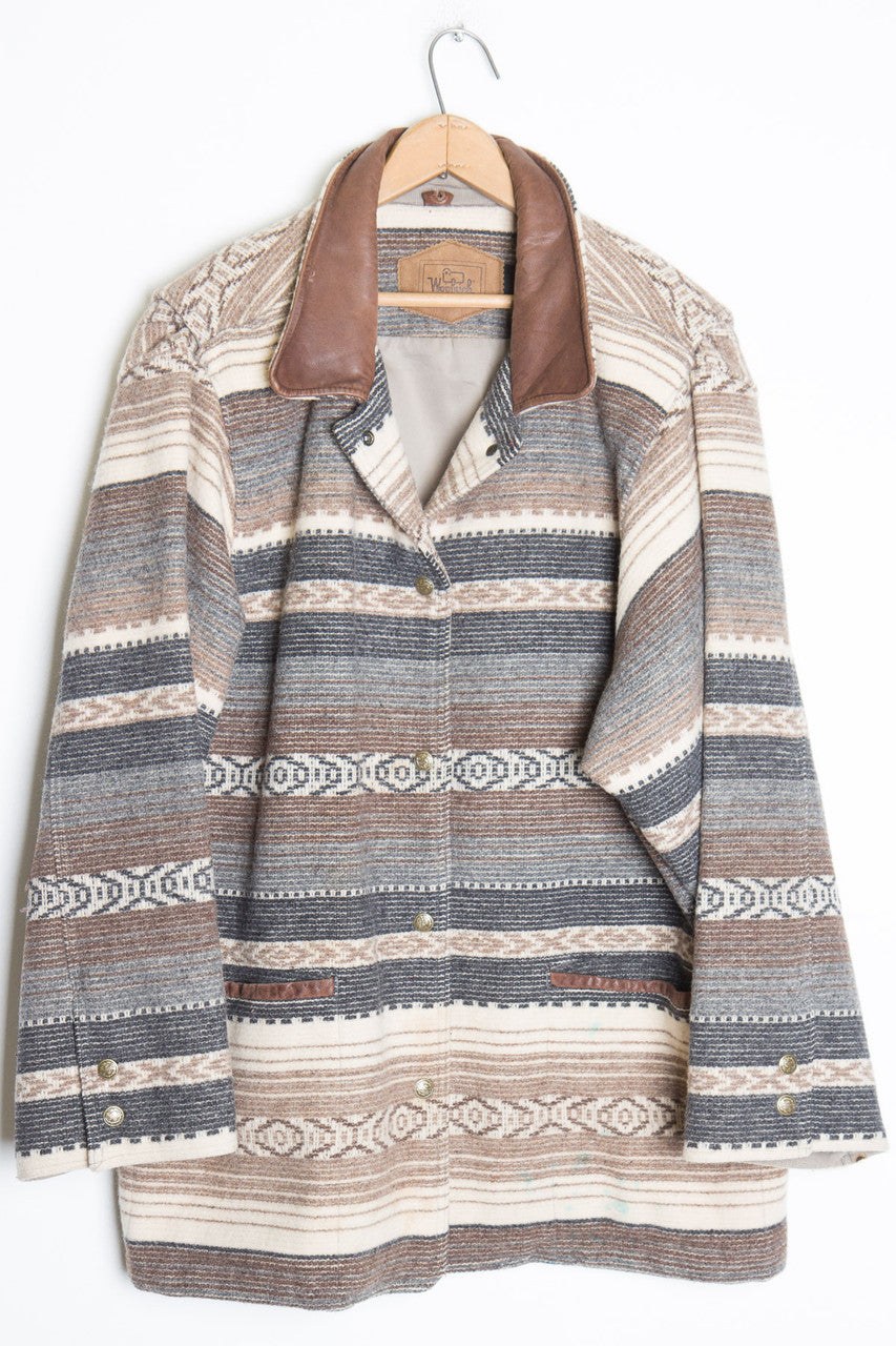 Striped Wool Coat