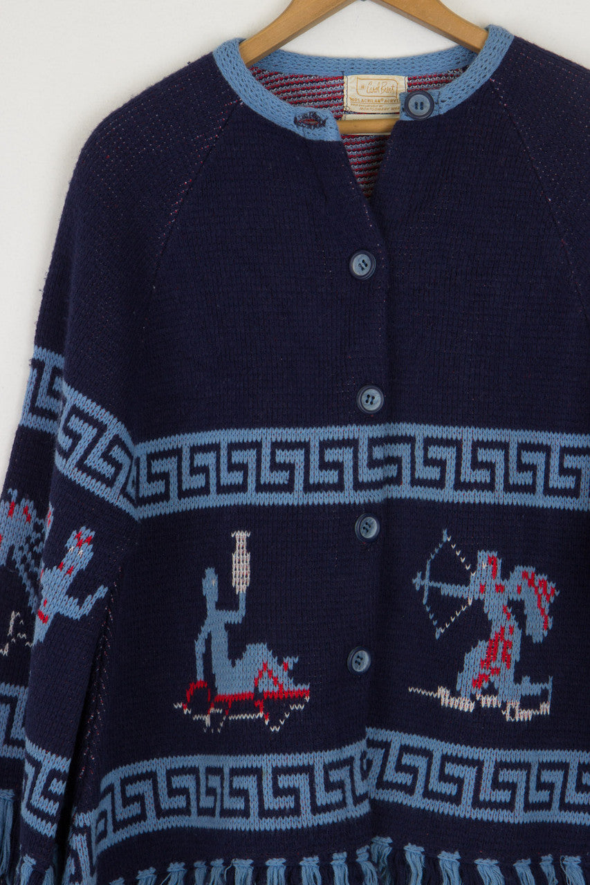 Astrology Fringe Cardigan