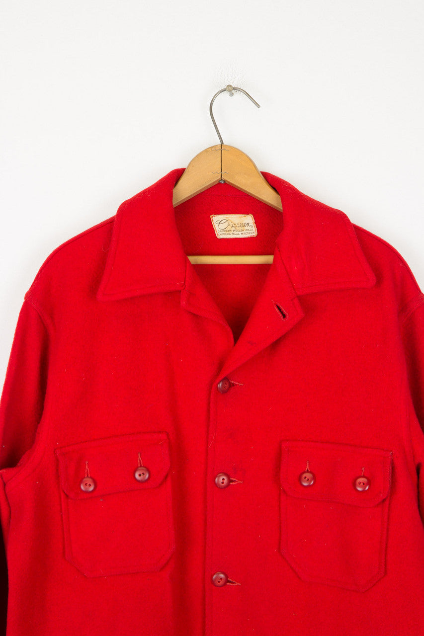 Vintage Red Winter Jacket