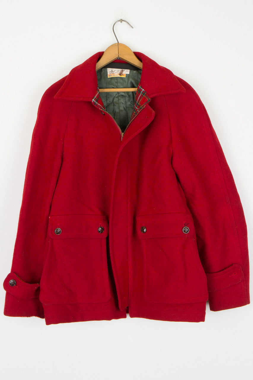 Vintage Red Winter Coat