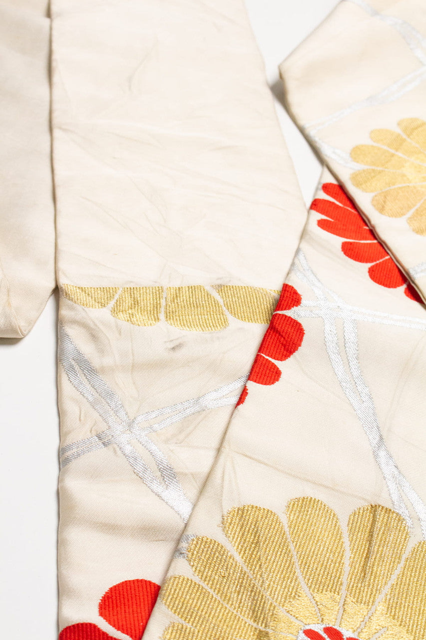 Vintage Retro Flower Nagoya Obi 150