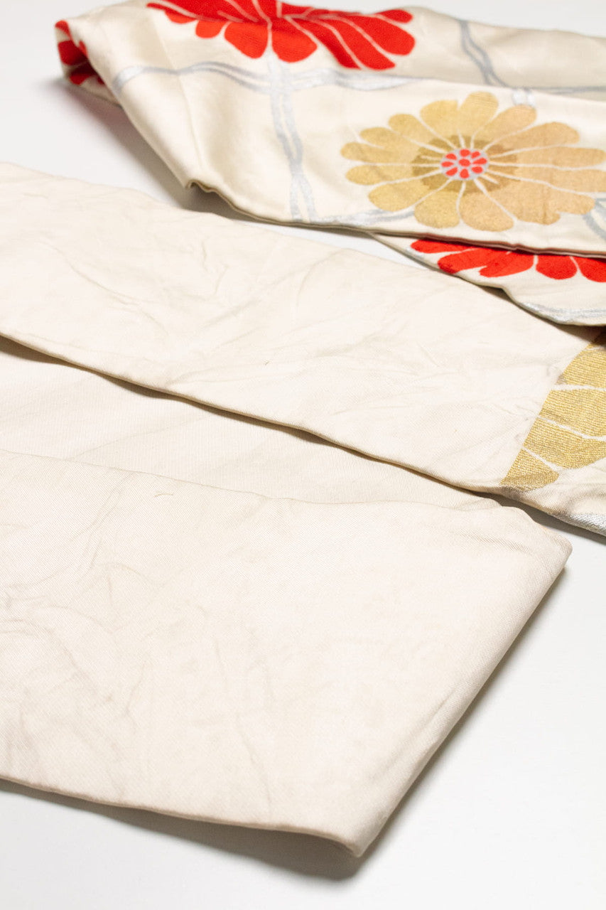 Vintage Retro Flower Nagoya Obi 150