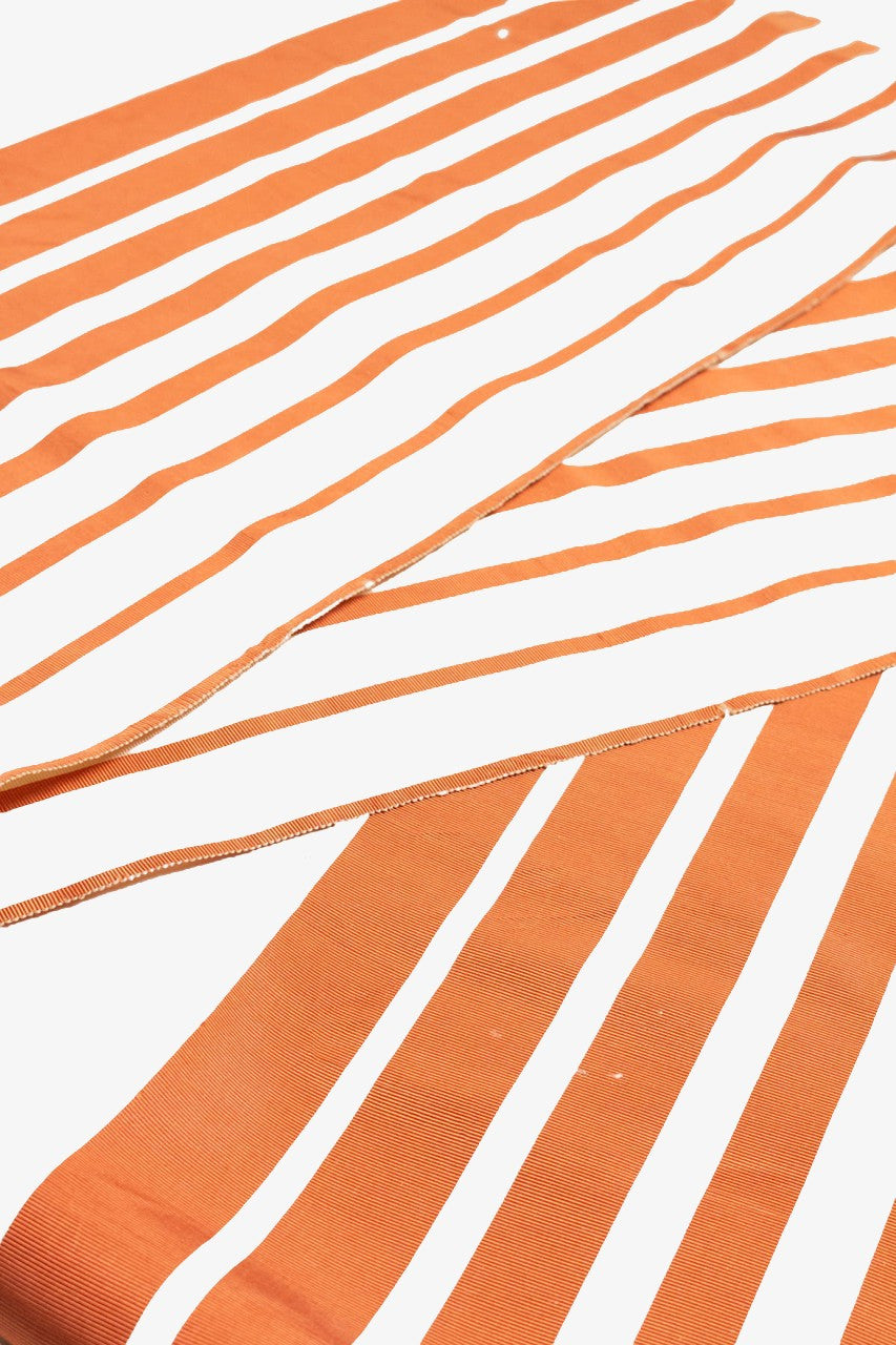 Vintage Orange Striped Heko Obi 152