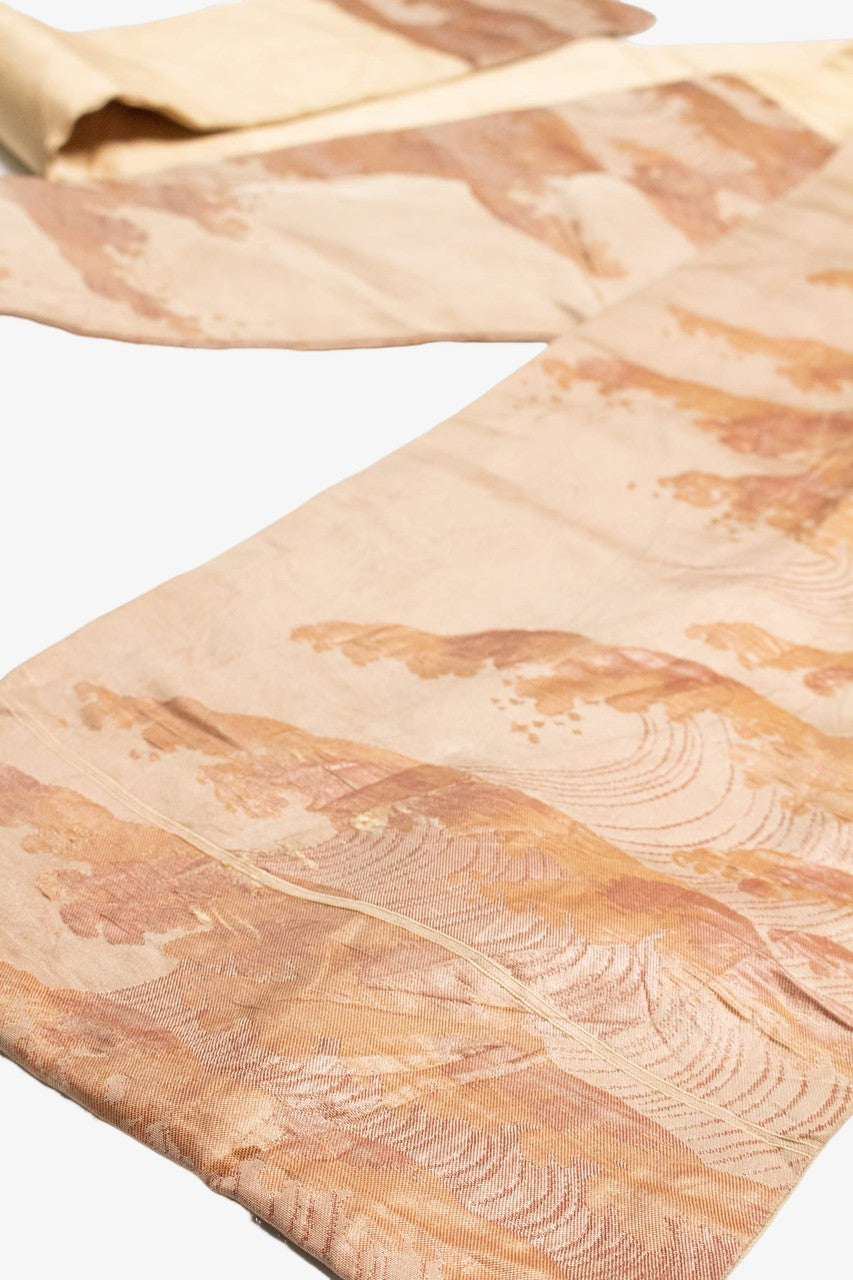 Vintage Crashing Waves Nagoya Obi 153