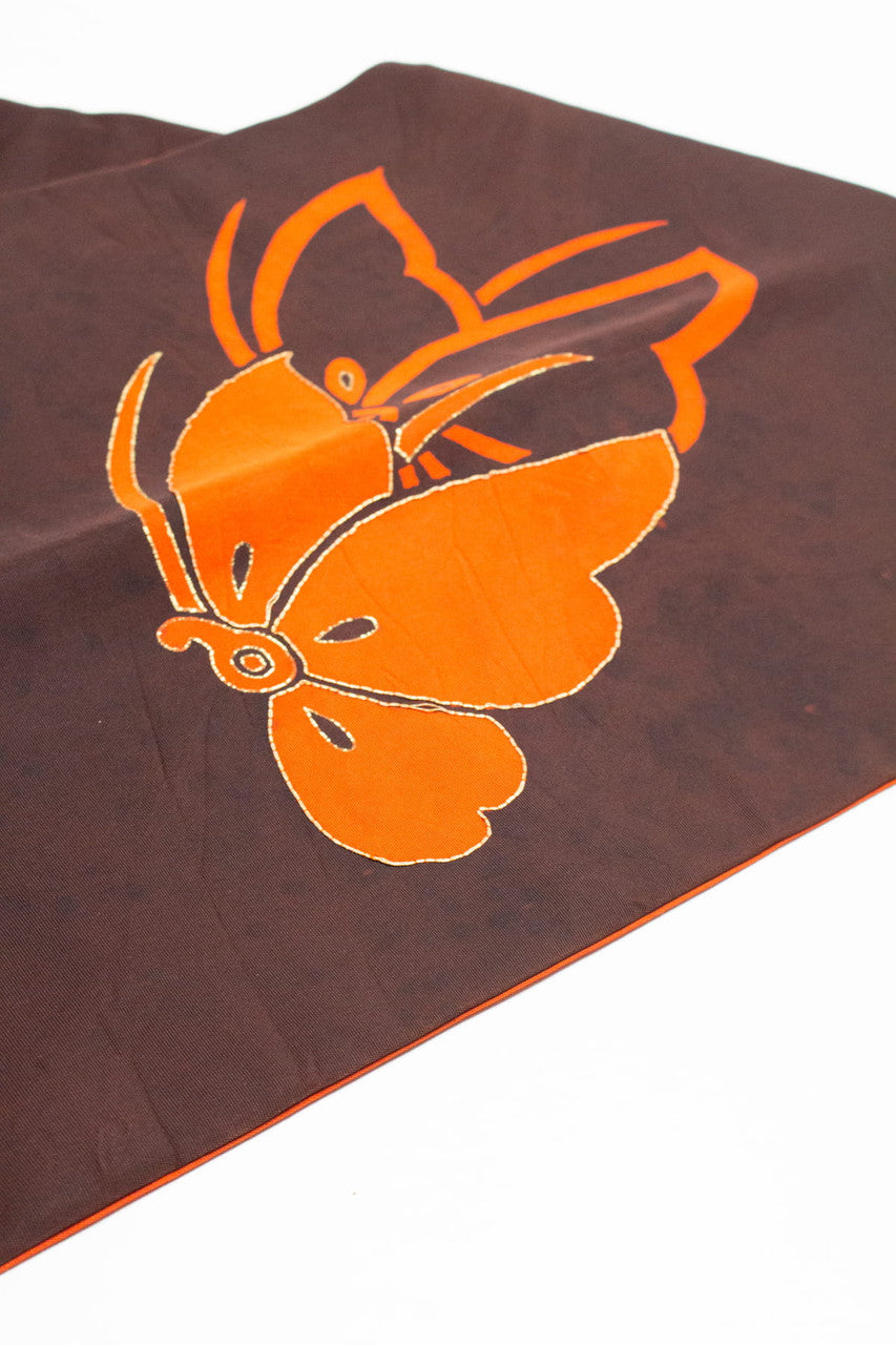 Vintage Chocolate Butterfly Nagoya Obi 154