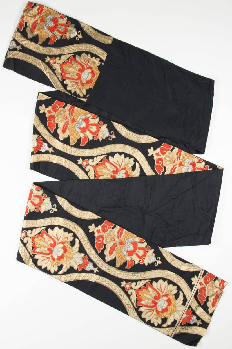 Vintage Black & Gold Fukuro Obi 17