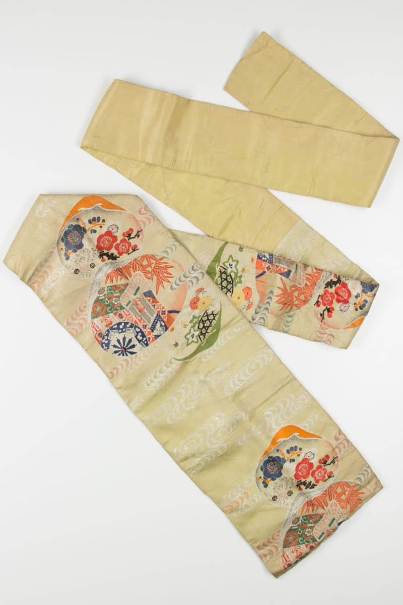 Vintage Embroidred Nagoya Obi 52