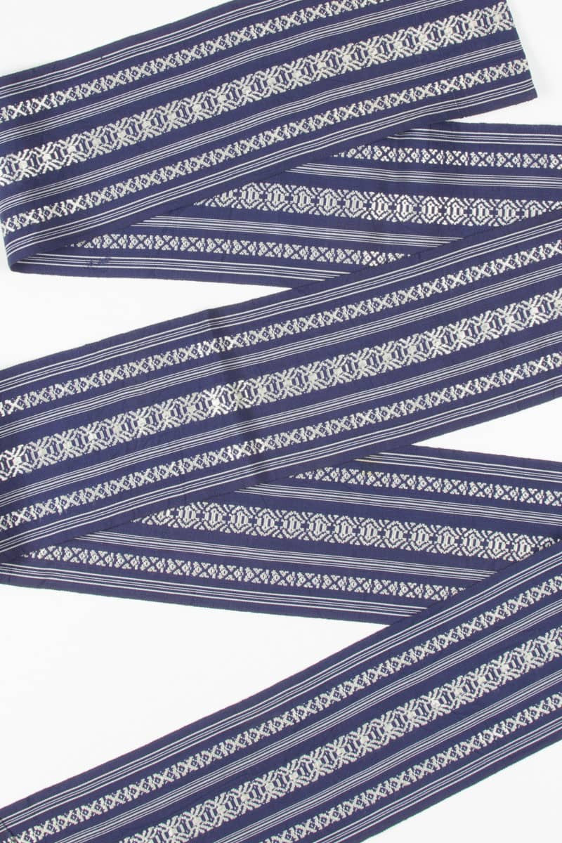 Vintage Royal Striped Hanhaba Obi 130