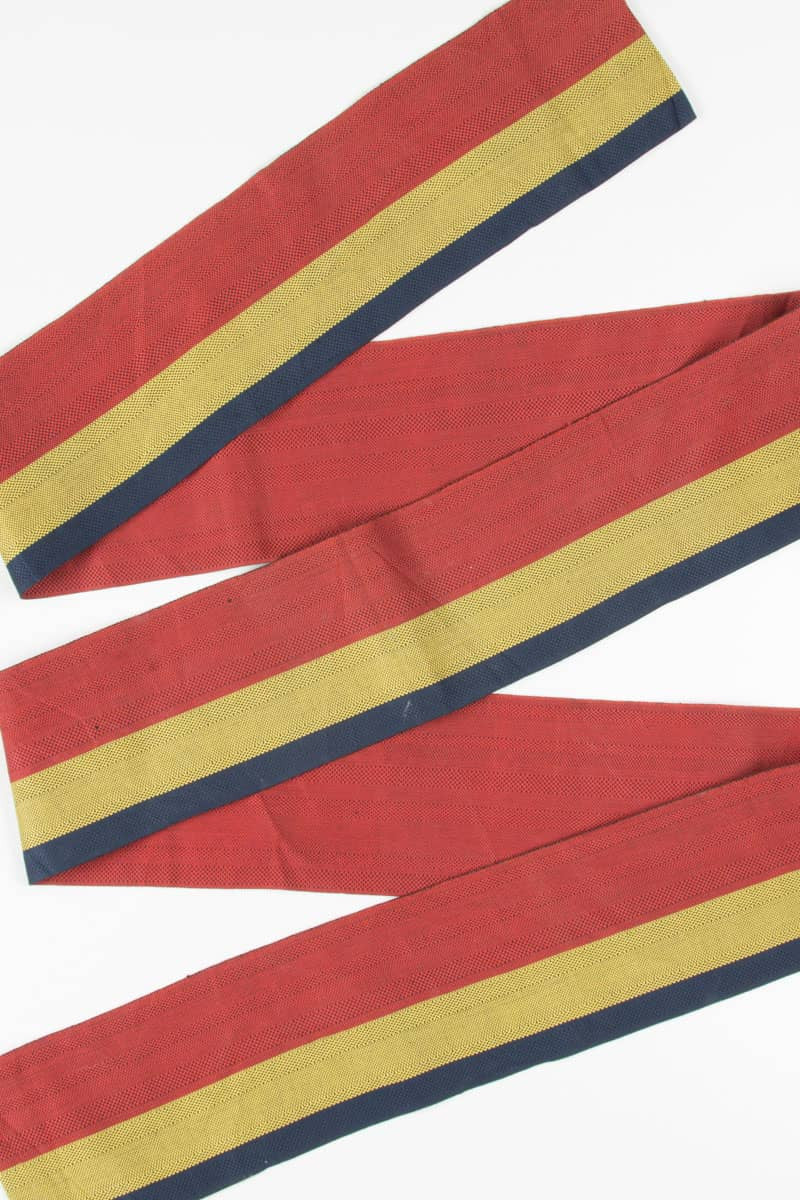 Vintage Rust Striped Woven Hanhaba Obi 137