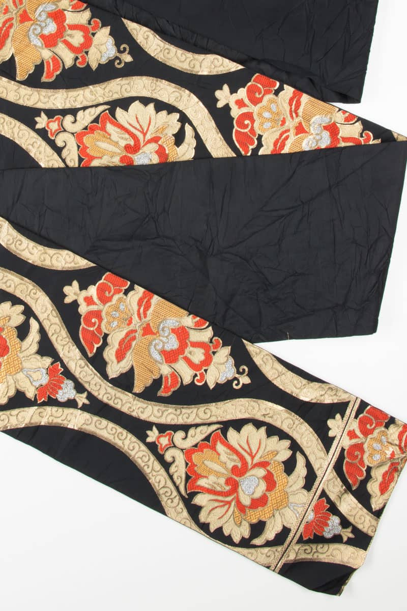 Vintage Black & Gold Fukuro Obi 17