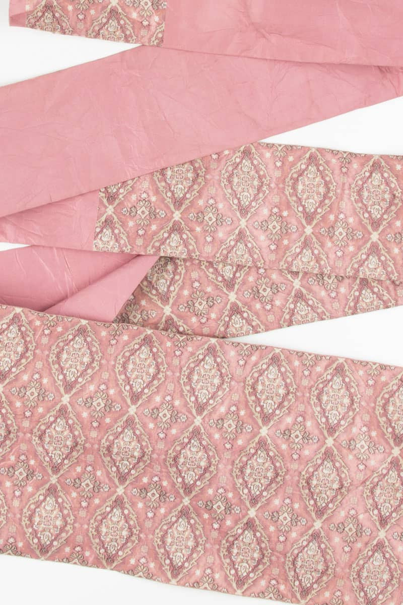 Vintage Pink Wallpaper Print Nagoya Obi 5