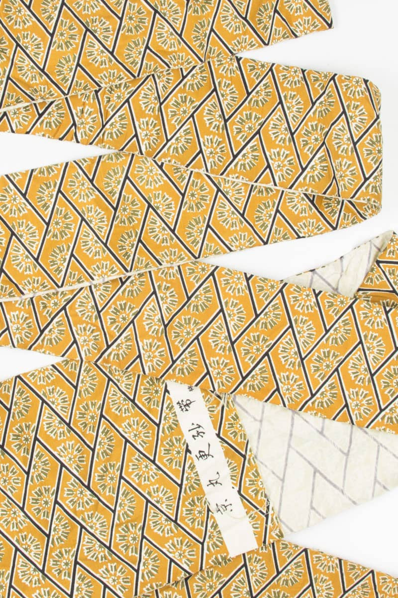 Vintage Mustard Woven Nagoya Obi 6