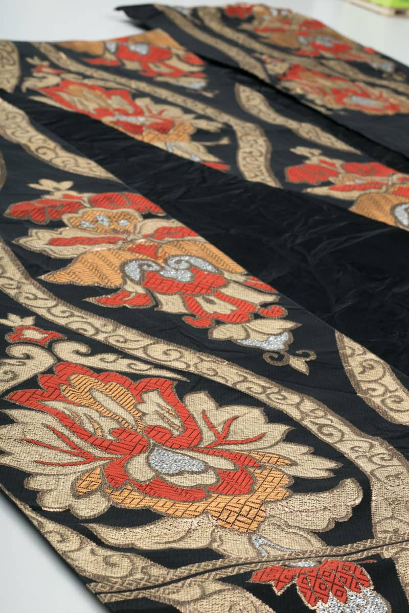 Vintage Black & Gold Fukuro Obi 17