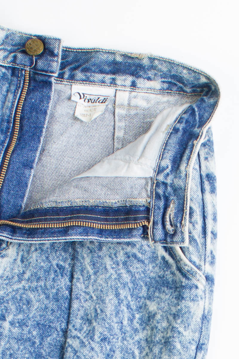 Vintage Acid-Washed Pencil Skirt