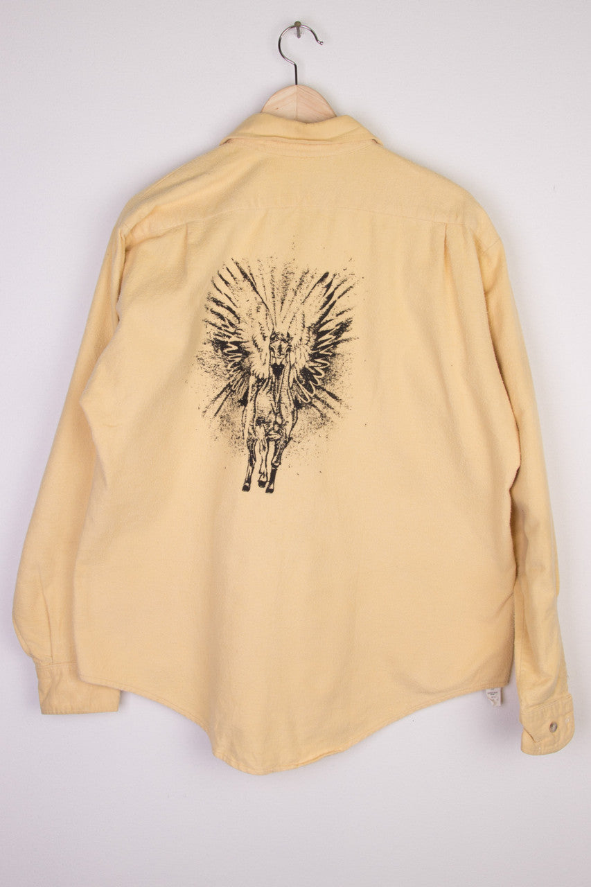 Ragstock Original Screen Print Fleece Button Up