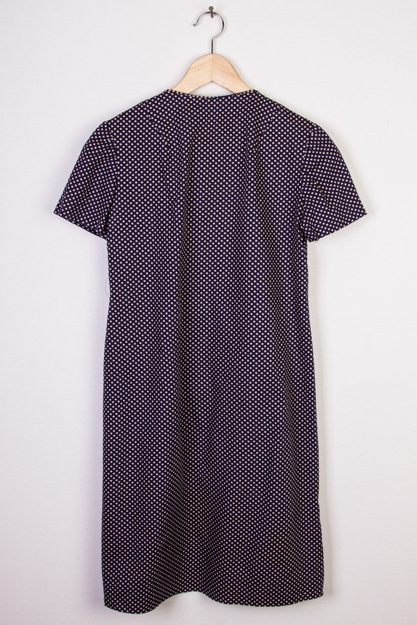 Navy dot Moo Moo Dress