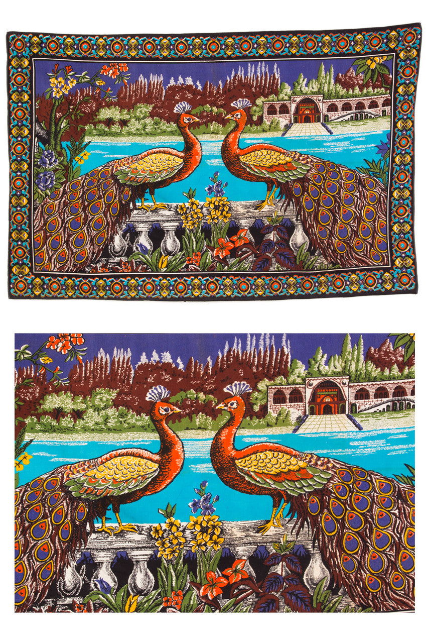 Vintage Peacock Tapestry
