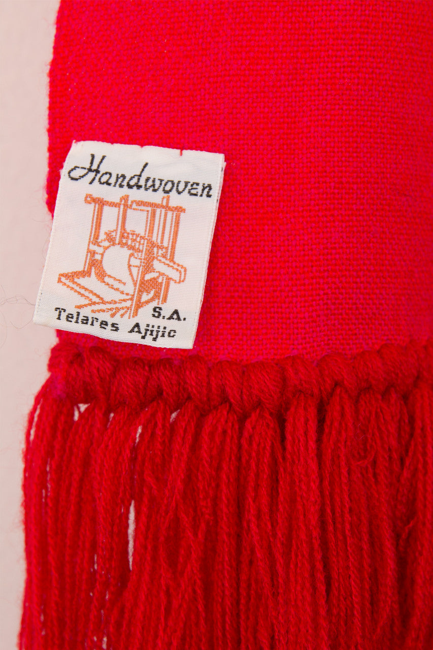 Handwoven Red Scarf