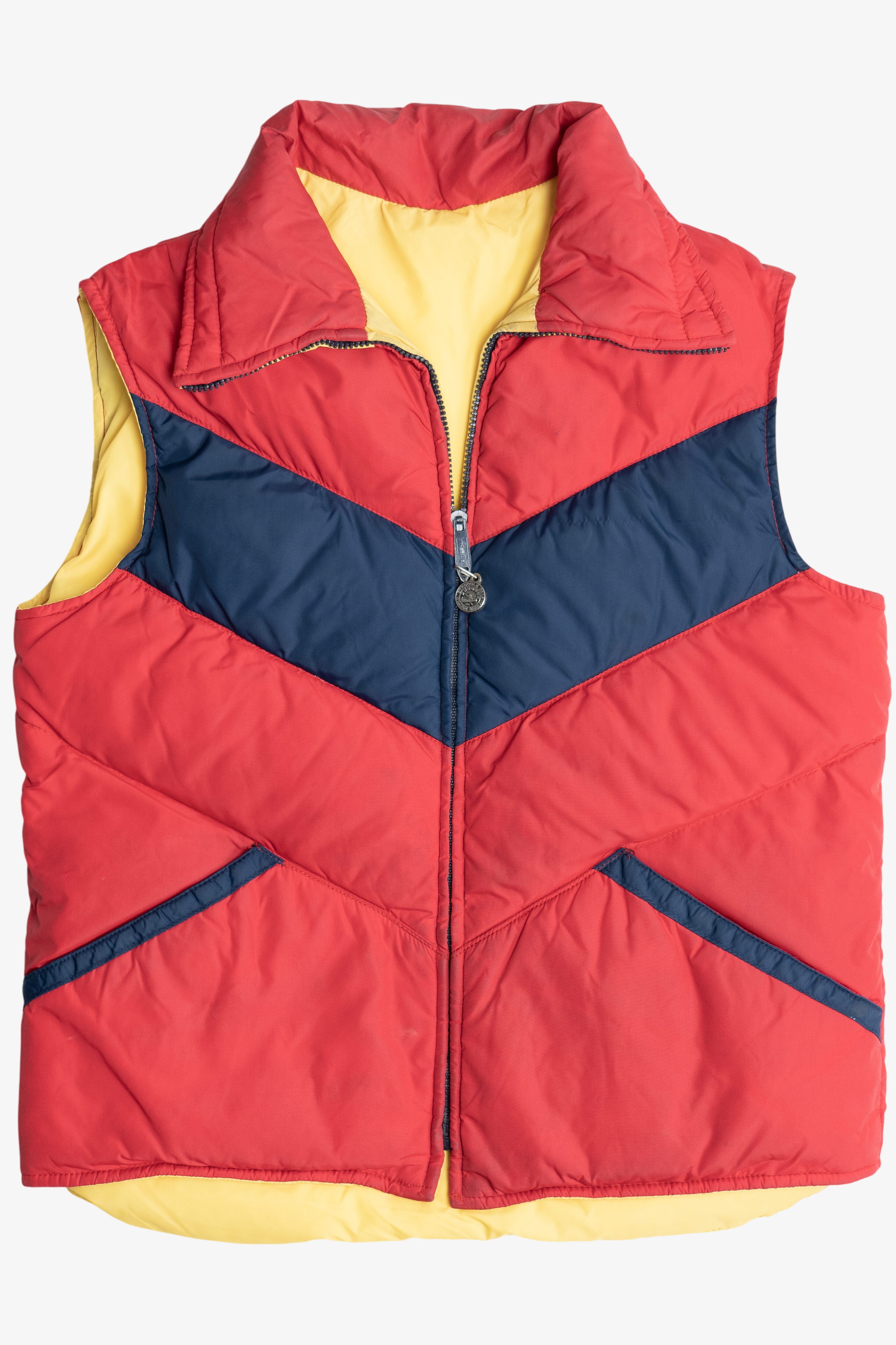 Vintage Reversible Puffer Ski Vest (1980s)