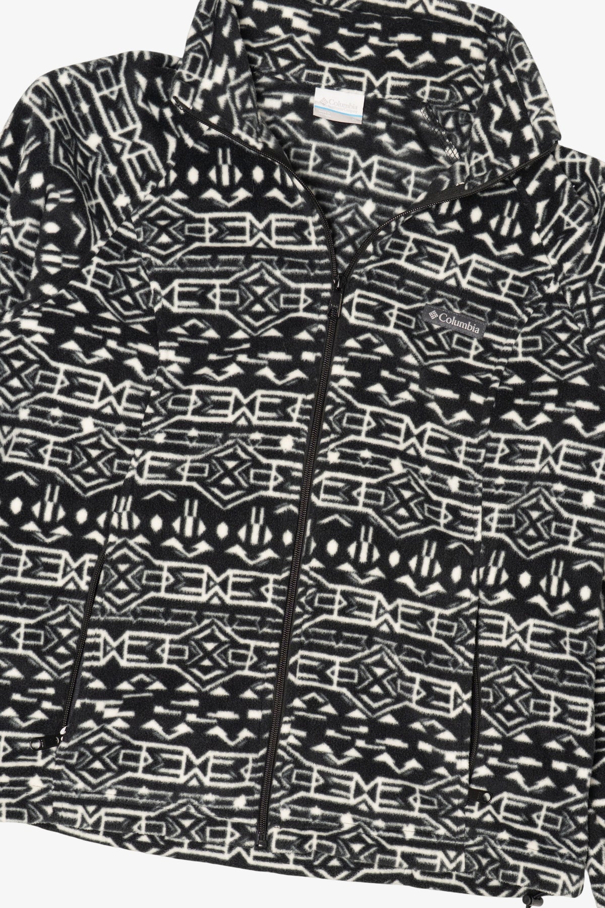 Black And White Columbia Aztec Pattern Fleece Jacket (2020s)