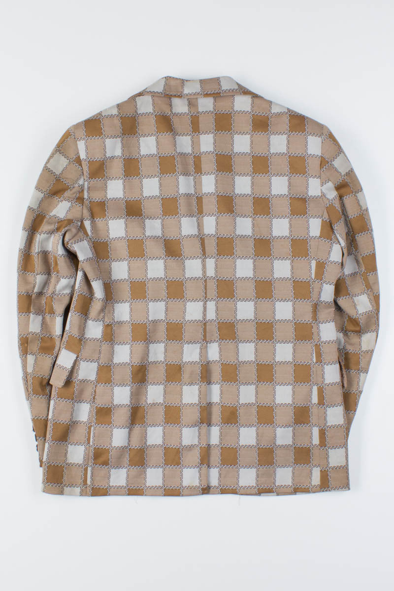 Brown Checkerboard Vintage Blazer