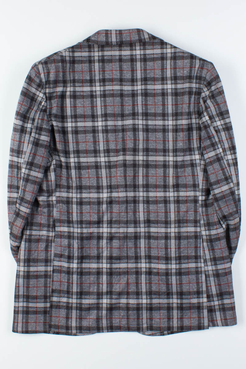 Grey Plaid Vintage Blazer