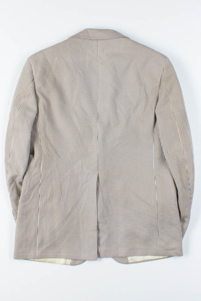 Brown Seersucker Vintage Blazer